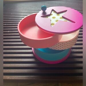 Round, Swivel, Wooden Storage Organizer, Dresser top